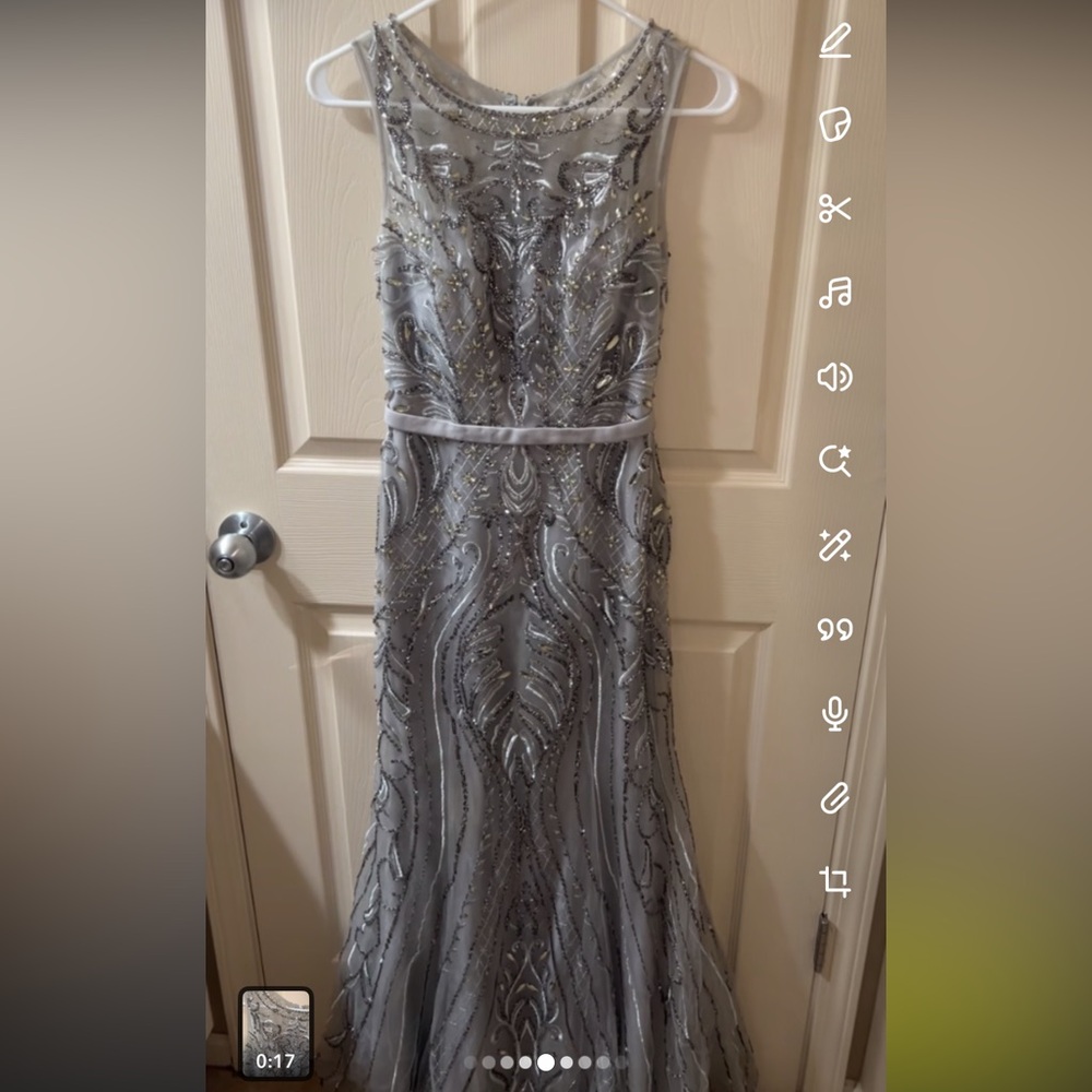 Silver Formal mermaid gown